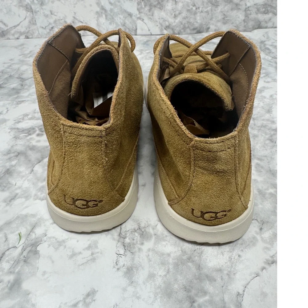 UGG Men Feli HyperWeave Chukka Boots Chestnut Suede luxury Brown Desert Shoes 11